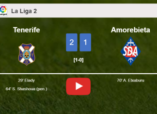 Tenerife defeats Amorebieta 2-1. HIGHLIGHTS