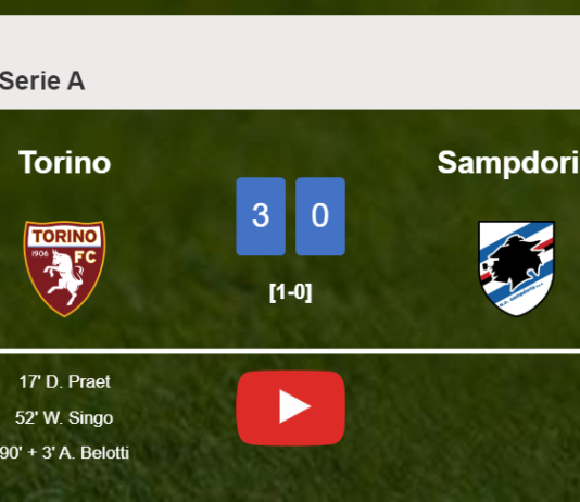 Torino conquers Sampdoria 3-0. HIGHLIGHTS