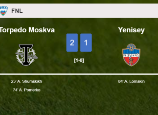 Torpedo Moskva conquers Yenisey 2-1