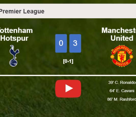 Manchester United overcomes Tottenham Hotspur 3-0. HIGHLIGHTS