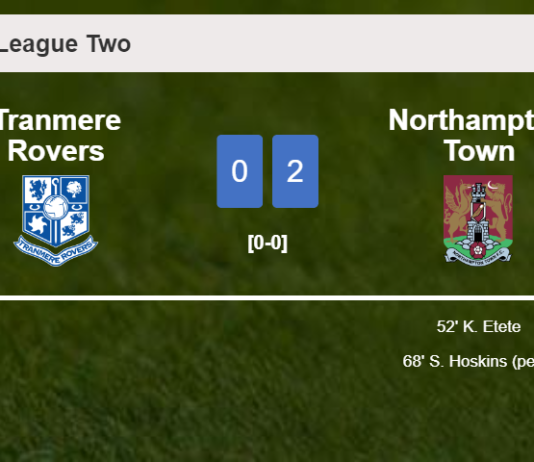 Northampton Town conquers Tranmere Rovers 2-0 on Saturday