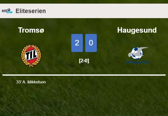 Tromsø beats Haugesund 2-0 on Sunday