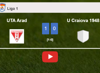 UTA Arad tops U Craiova 1948 1-0 with a late and unfortunate own goal from R. Negru. HIGHLIGHTS