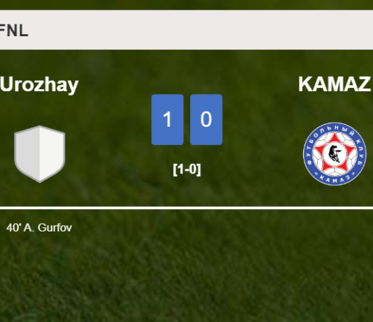 Urozhay beats KAMAZ 1-0 with a goal scored by A. Gurfov