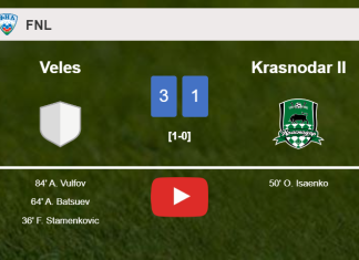 Veles conquers Krasnodar II 3-1. HIGHLIGHTS