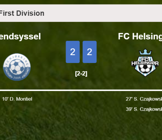 FC Helsingør manages to draw 2-2 with Vendsyssel after recovering a 0-2 deficit