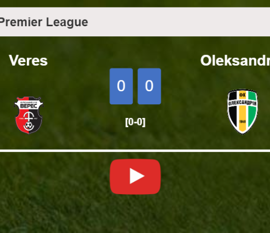 Veres draws 0-0 with Oleksandria on Sunday. HIGHLIGHTS