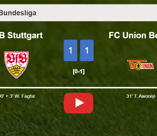 VfB Stuttgart seizes a draw against FC Union Berlin. HIGHLIGHTS