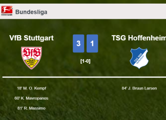 VfB Stuttgart prevails over TSG Hoffenheim 3-1