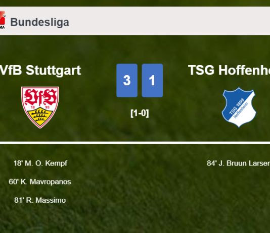 VfB Stuttgart prevails over TSG Hoffenheim 3-1