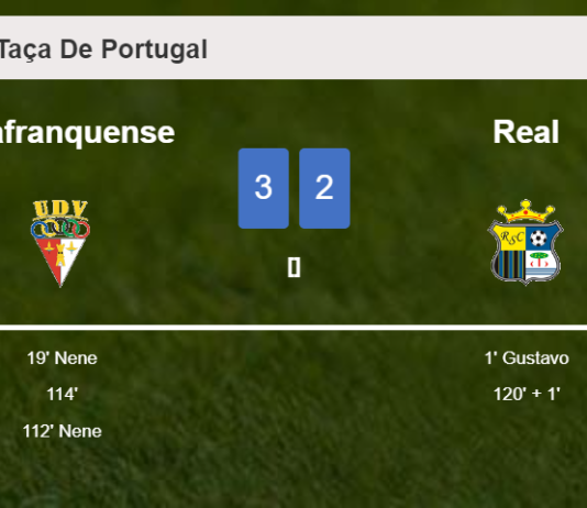 Vilafranquense demolishes Real 3-2 with 2 goals from N. 