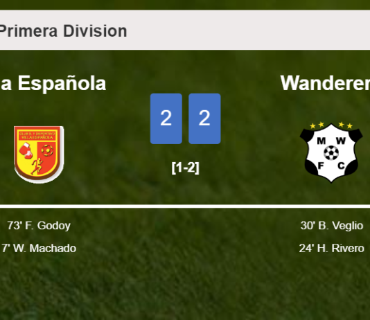 Villa Española and Wanderers draw 2-2 on Sunday