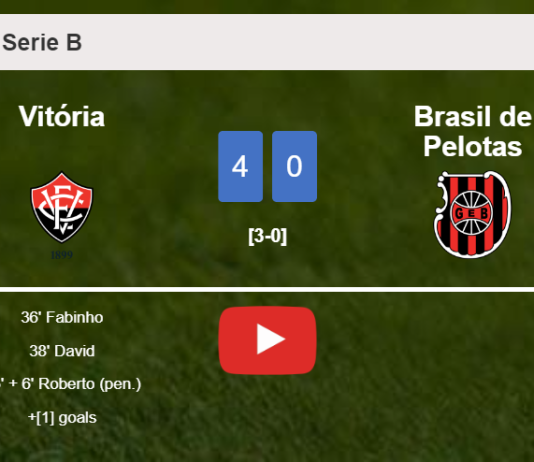 Vitória liquidates Brasil de Pelotas 4-0 with a superb match. HIGHLIGHTS