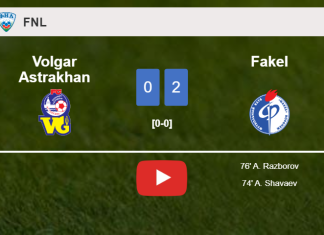 Fakel surprises Volgar Astrakhan with a 2-0 win. HIGHLIGHTS