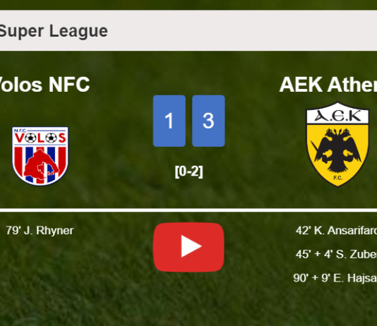 AEK Athens conquers Volos NFC 3-1. HIGHLIGHTS