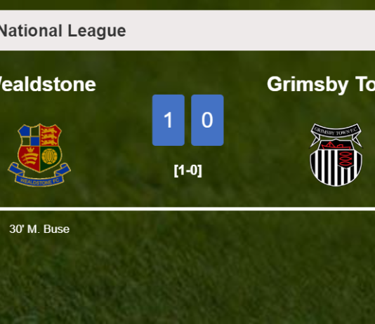 Wealdstone prevails over Grimsby Town 1-0 with a goal scored by M. Buse