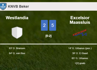 Excelsior Maassluis beats Westlandia 5-2 after playing a incredible match