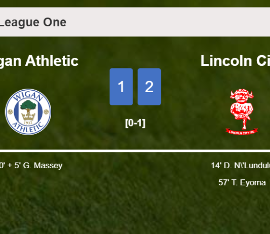 Lincoln City seizes a 2-1 win against Wigan Athletic