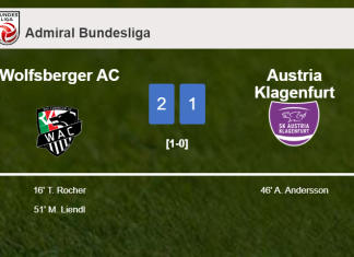Wolfsberger AC prevails over Austria Klagenfurt 2-1