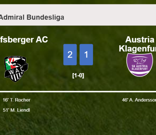 Wolfsberger AC prevails over Austria Klagenfurt 2-1