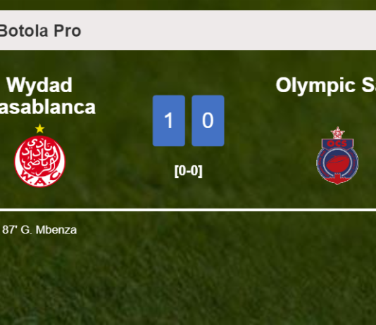 Wydad Casablanca beats Olympic Safi 1-0 with a late goal scored by G. Mbenza