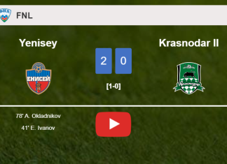 Yenisey tops Krasnodar II 2-0 on Sunday. HIGHLIGHTS