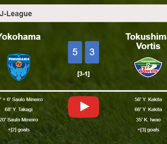 Yokohama prevails over Tokushima Vortis 5-3 after playing a incredible match. HIGHLIGHTS