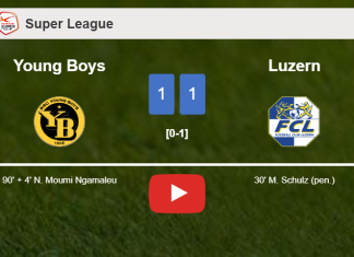 Young Boys seizes a draw against Luzern. HIGHLIGHTS