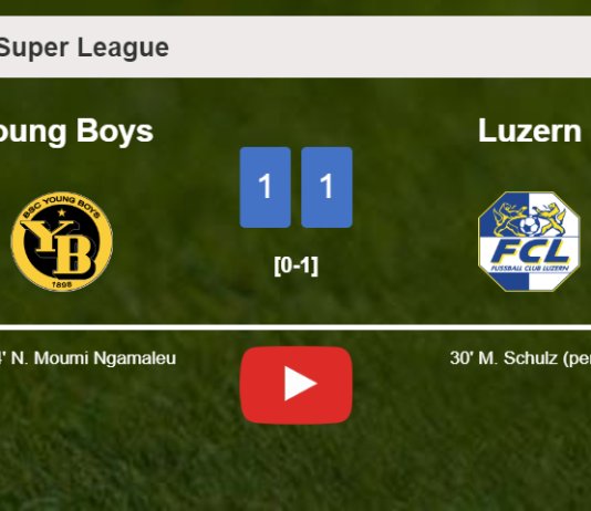 Young Boys seizes a draw against Luzern. HIGHLIGHTS
