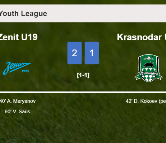 Zenit U19 steals a 2-1 win against Krasnodar U19