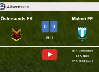 Malmö FF beats Östersunds FK 3-0. HIGHLIGHTS