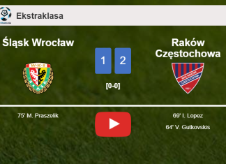 Raków Częstochowa conquers Śląsk Wrocław 2-1. HIGHLIGHTS