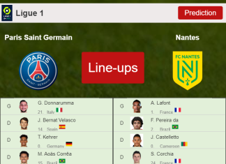 PREDICTED STARTING LINE UP: Paris Saint Germain vs Nantes - 20-11-2021 Ligue 1 - France