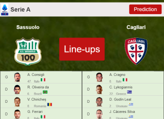 PREDICTED STARTING LINE UP: Sassuolo vs Cagliari - 21-11-2021 Serie A - Italy