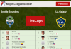 PREDICTED STARTING LINE UP: Seattle Sounders vs LA Galaxy - 02-11-2021 Major League Soccer - USA