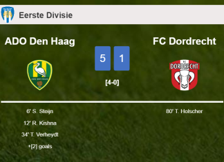 ADO Den Haag demolishes FC Dordrecht 5-1 showing huge dominance