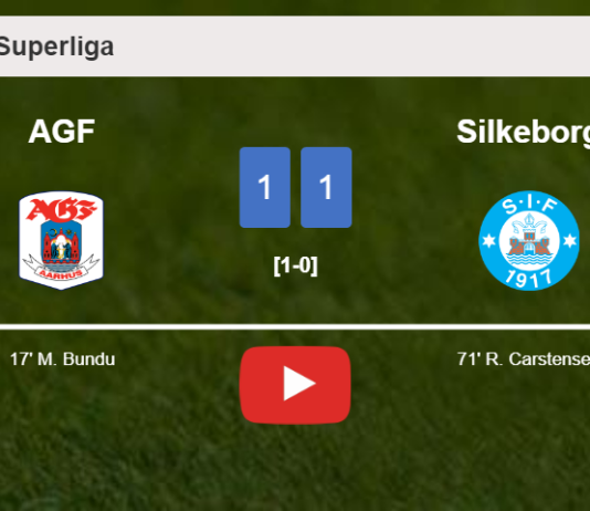 AGF and Silkeborg draw 1-1 on Friday. HIGHLIGHTS