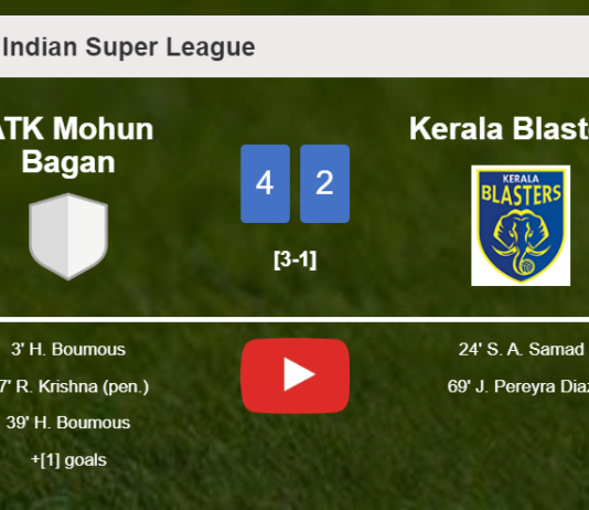 ATK Mohun Bagan conquers Kerala Blasters 4-2. HIGHLIGHTS
