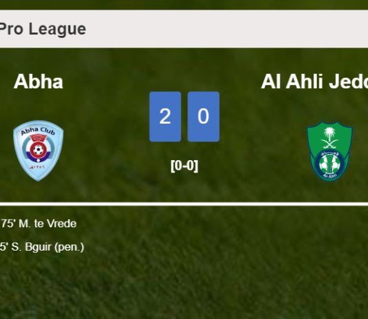 Abha beats Al Ahli Jeddah 2-0 on Sunday