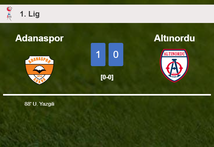 Adanaspor beats Altınordu 1-0 with a late goal scored by U. Yazgili