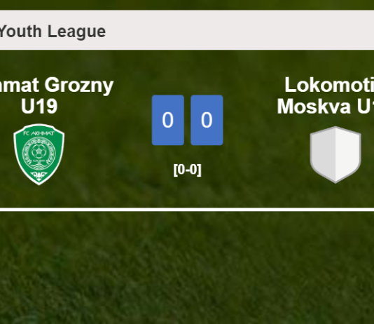 Akhmat Grozny U19 stops Lokomotiv Moskva U19 with a 0-0 draw