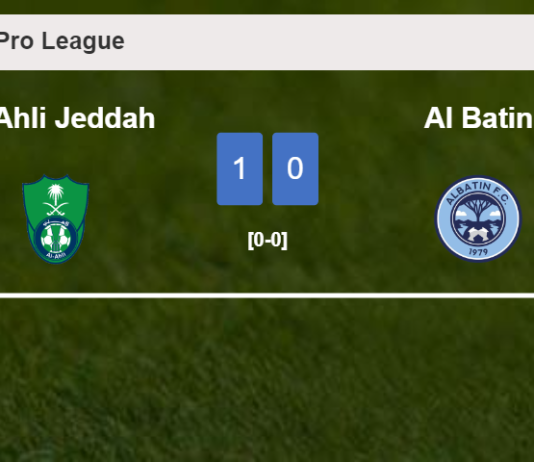 Al Ahli Jeddah defeats Al Batin 1-0 with a late and unfortunate own goal from M. Antônio