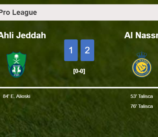 Al Nassr prevails over Al Ahli Jeddah 2-1 with T.  scoring a double