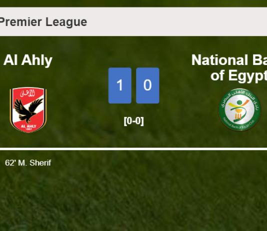 Al Ahly tops National Bank of Egypt 1-0 with a goal scored by M. Sherif