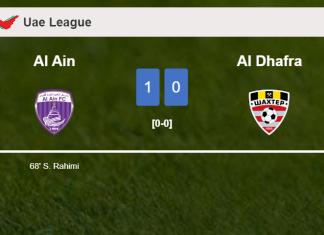 Al Ain tops Al Dhafra 1-0 with a goal scored by S. Rahimi