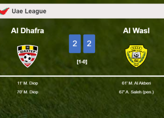 Al Dhafra and Al Wasl draw 2-2 on Sunday