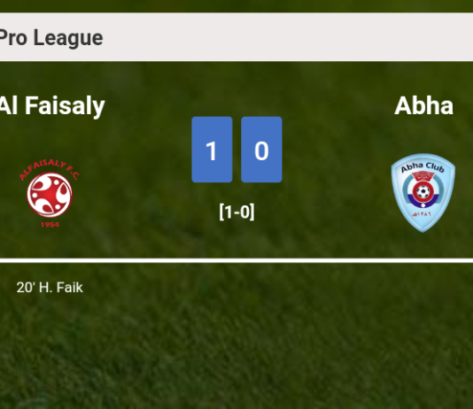 Al Faisaly beats Abha 1-0 with a goal scored by H. Faik