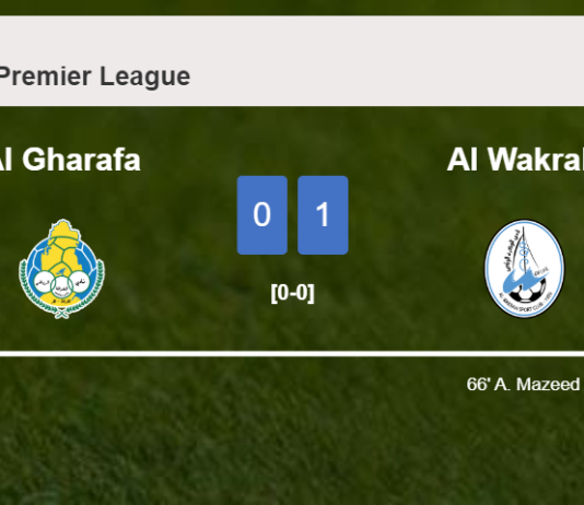 Al Wakrah overcomes Al Gharafa 1-0 with a goal scored by A. Mazeed