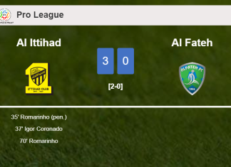 Al Ittihad conquers Al Fateh 3-0