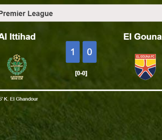 Al Ittihad prevails over El Gounah 1-0 with a goal scored by K. El